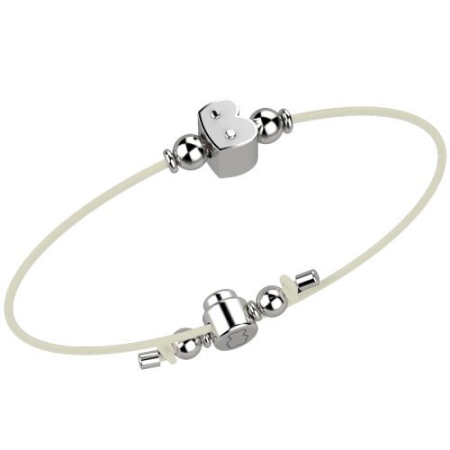 Bracelet with White Lace - Letter B_1981