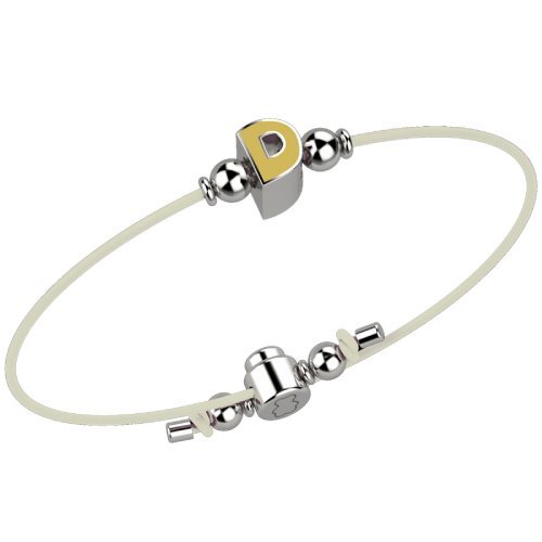 Bracelet with White Lace - Letter D_1985