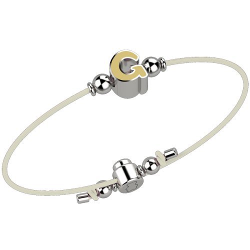 Bracelet with White Lace - Letter G_1991