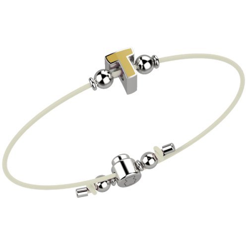 Bracelet with White Lace - Letter T_2013
