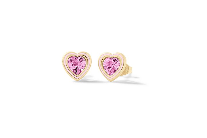Bright Pink Heart Earrings