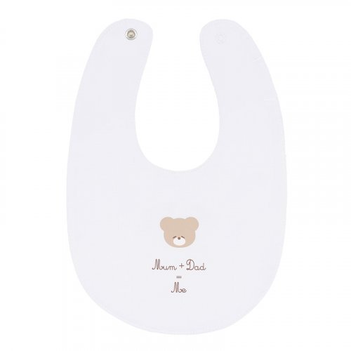 Bavoir Blanc "Maman + Papa = Moi"_5782