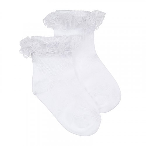 Chaussettes blanches avec revers