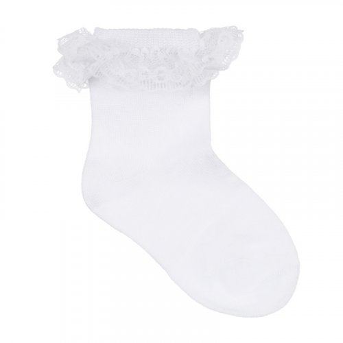 Chaussettes blanches avec revers_8383