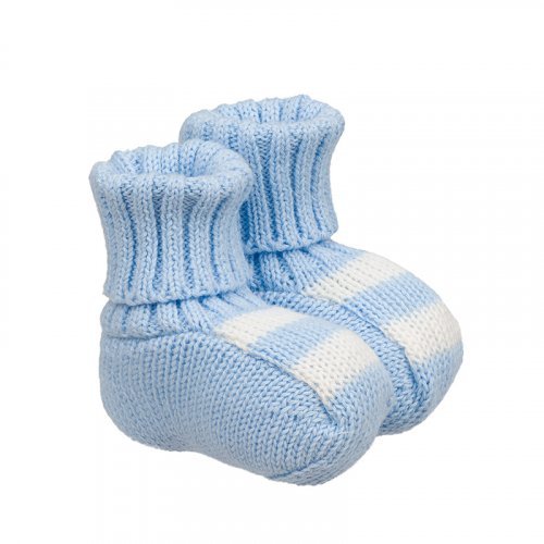 Chaussettes en fil bleu_7534