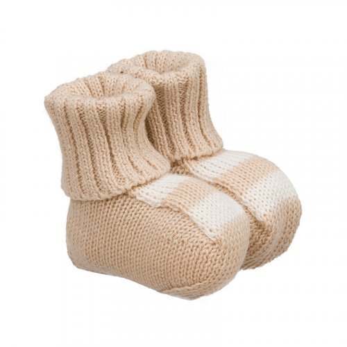 Socken aus beige Filzwolle_7633