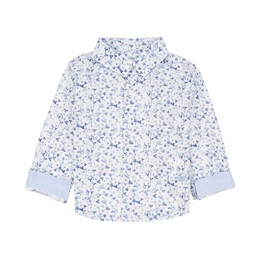 Chemise bleue à fleurs_7668