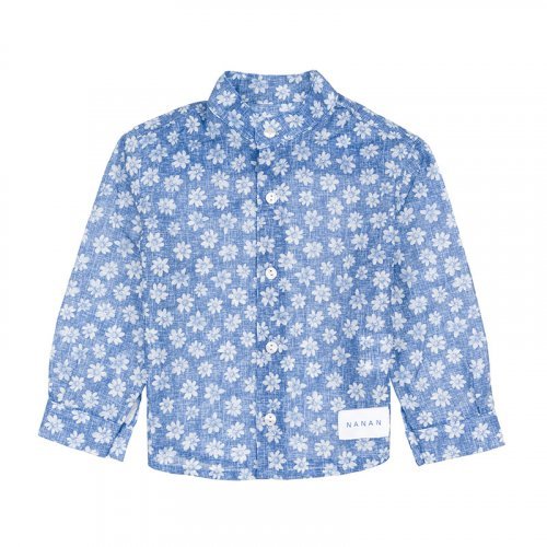 Camicia coreana azzurra