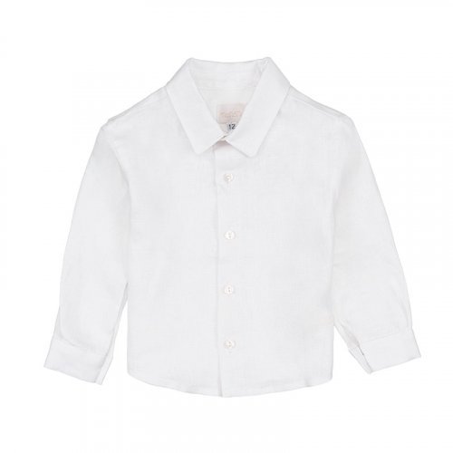 Camicia in lino bianco