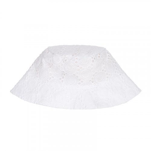Chapeau en broderie anglaise blanche_8349