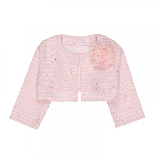 Cardigan rose avec des roses_8203