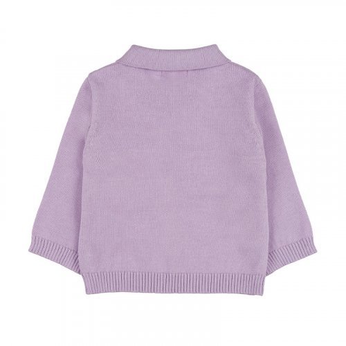 Cardigan with collar and embroidery_12556