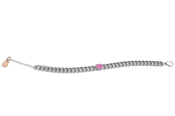 Chain Bracelet Arg 925 with Heart_5471