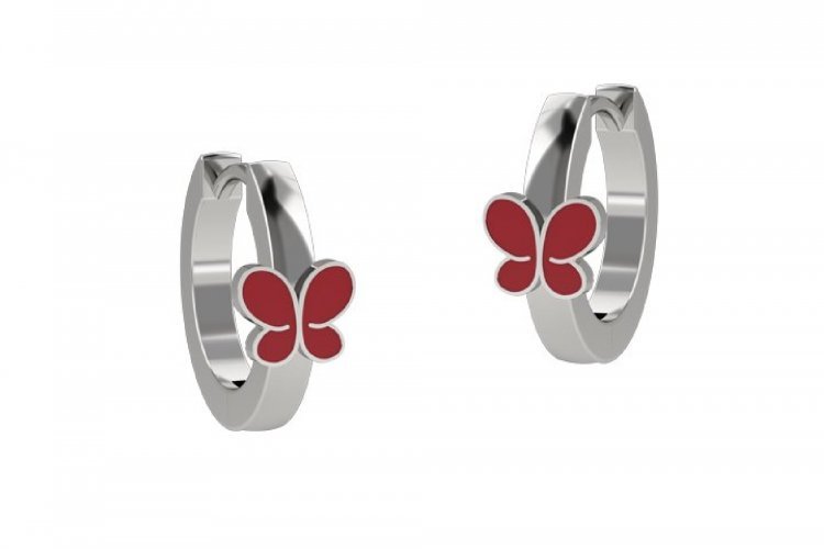 Circle Earring with butterfly_2269