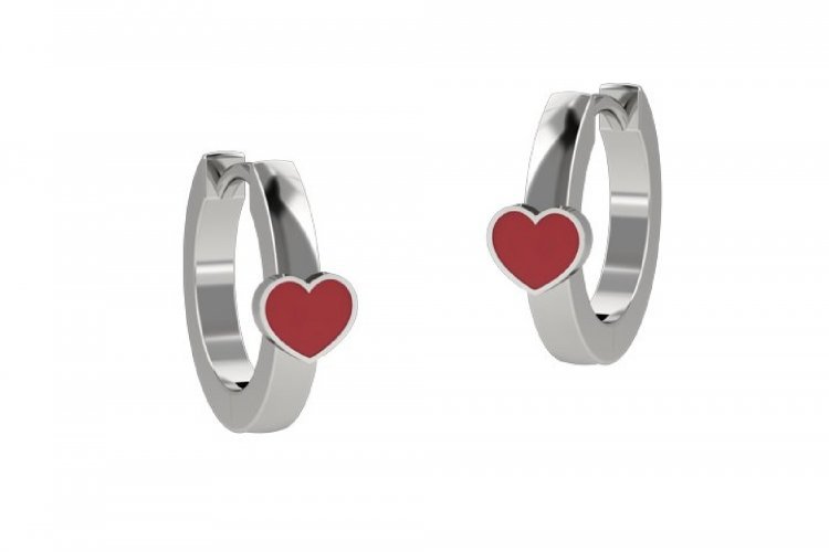 Circle Earring with heart_2265