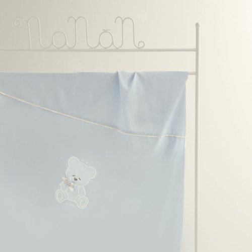 Coccolo light blue jersey blanket for pram_581