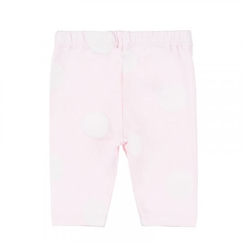 Zweiteiler Bluse + Leggings mit rosa Punkten_4809