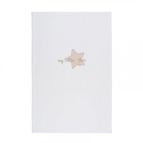 Coperta letto in pile "My little star" con ricamo beige_9126