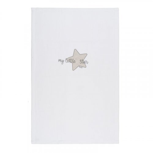 Coperta letto in pile "My little star" con ricamo grigio_9129