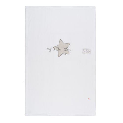 Coperta letto in pile "My little star" con ricamo grigio_9130