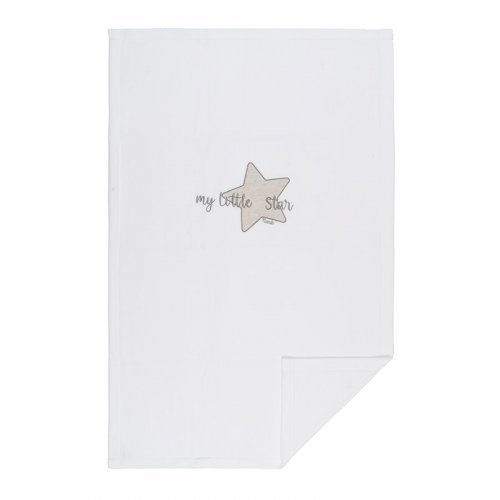 Coperta letto in pile "My little star" con ricamo grigio_9131