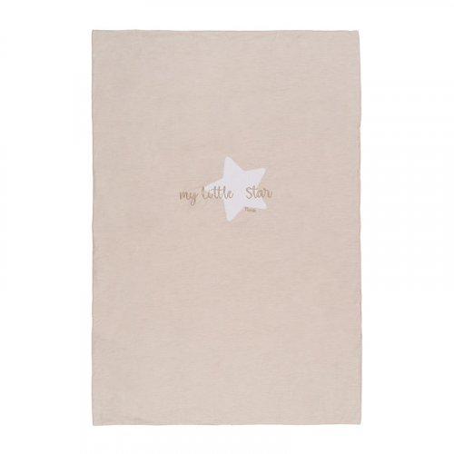 Coperta letto beige "My little star" in jersey_9132