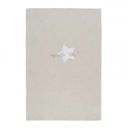 Coperta letto grigia in jersey "My little Star"_9135