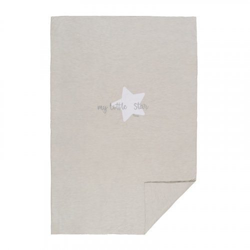 Coperta letto grigia in jersey "My little Star"_9137