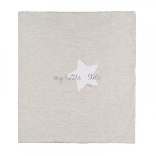 Copertina per carrozzina grigia in jersey "My little star"_9153