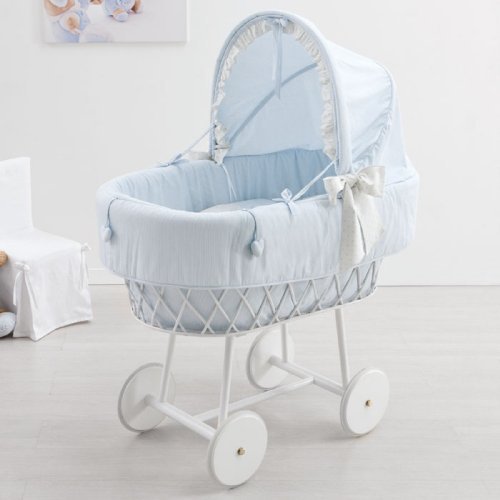 Bassinet with light blue canopy Puccio Nanna