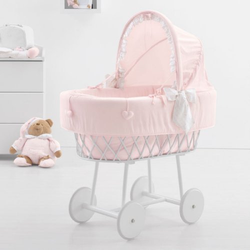 Bassinet with pink canopy Puccio Nanna