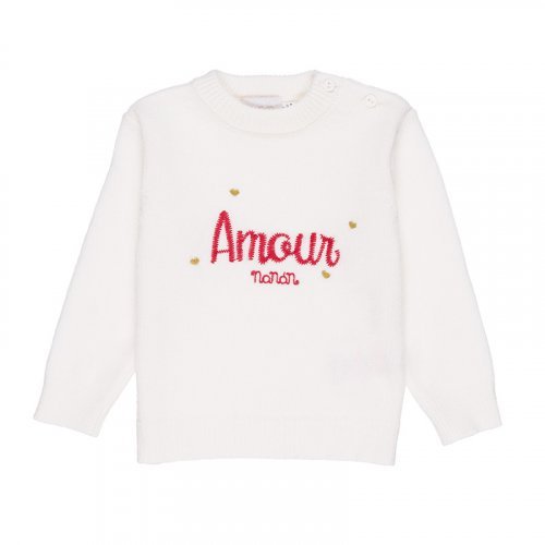 Cream "Amour" sweater