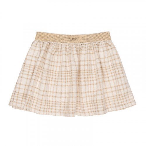Cream Checked Skirt