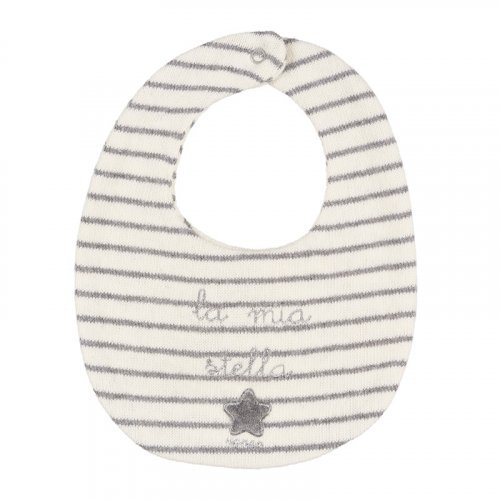Cream Striped Bib with Star