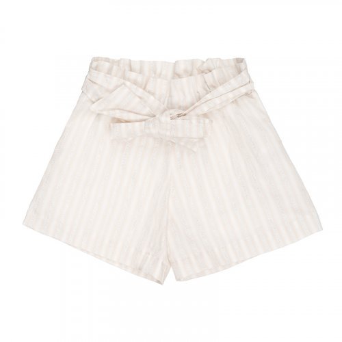 Cream striped shorts_8267