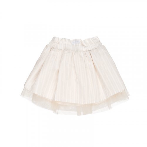 Cream striped skirt_8266