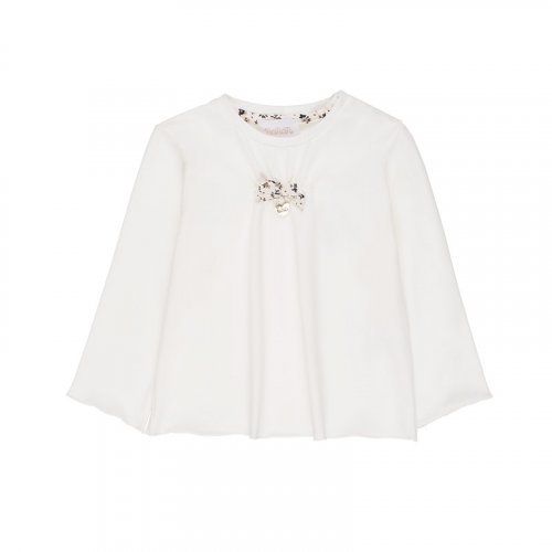 Cream T-Shirt with a Bow