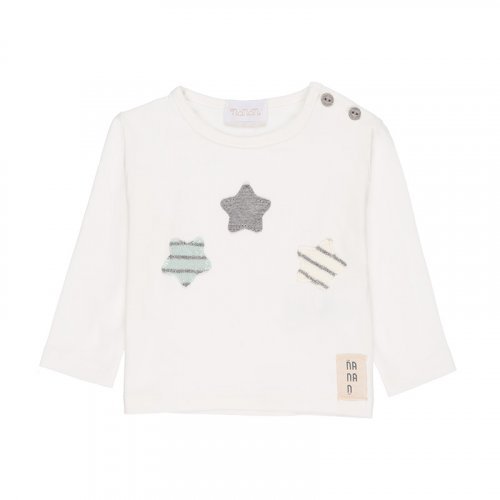 Cream T-Shirt with Stars