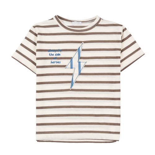Dove Grey Striped T-Shirt