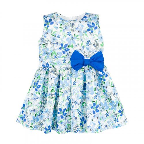 Dress flowered with bow