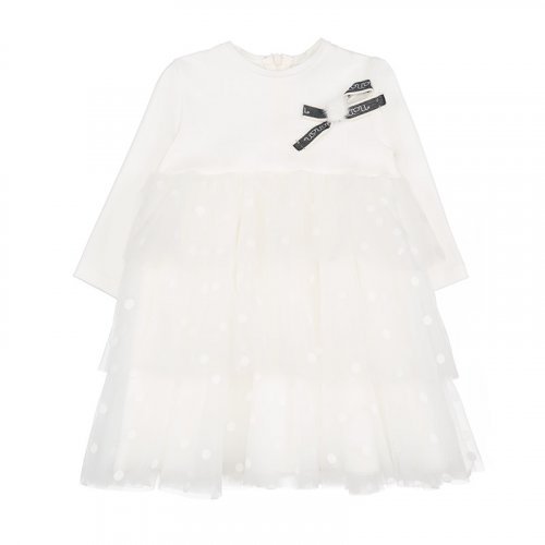 Dress with Polka Dot Rouffles
