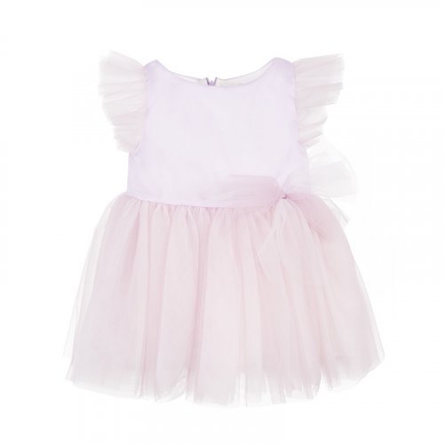 Dress with Shantung Top and Lilac Tulle Skirt_5001