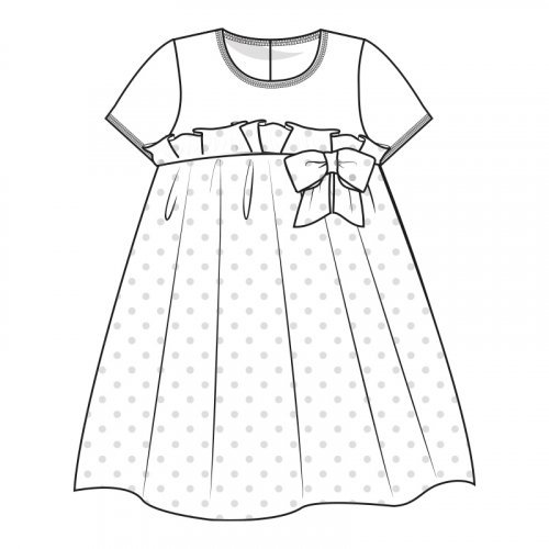 Dress with White Top and White Tulle Skirt