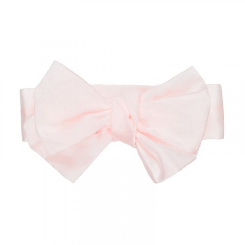 Bandeau Shantung avec Noeud Rose