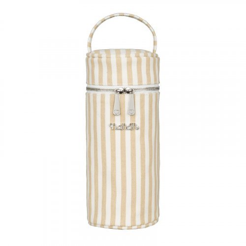 Feeding bottle holder in beige canvas