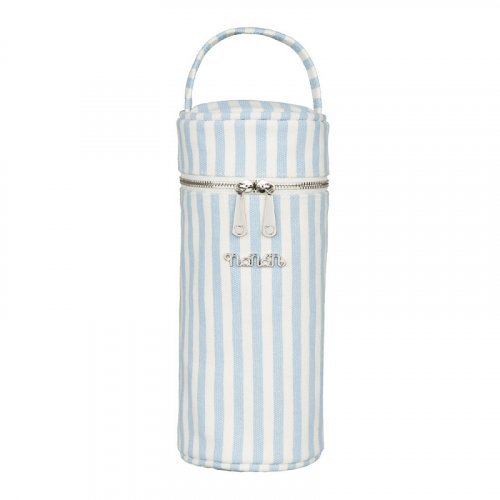 Feeding bottle holder in light blue canvas