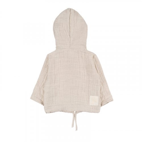 Sudadera con Cierre y Capucha Beige_4424