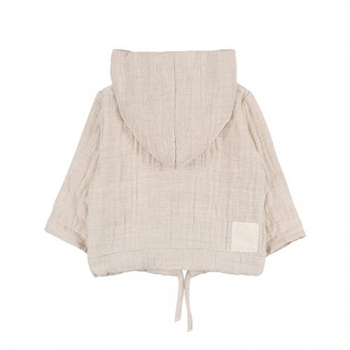 Sudadera con Cierre y Capucha Beige_4425