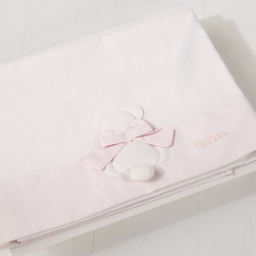 3 Pieces Set Pink Fiocco Pram sheets