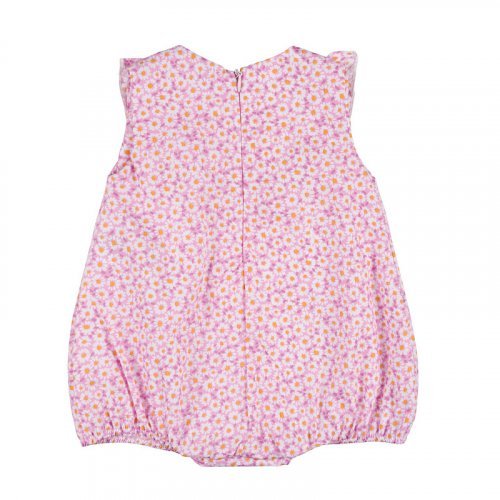Floral romper with frill on the chest_12431